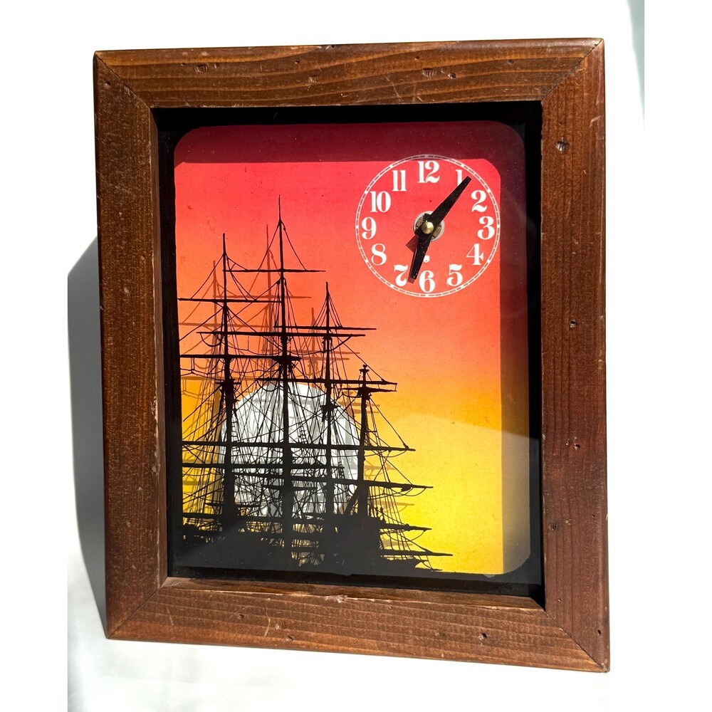 Mod Nautical Sunset Clock, Mod Wall Decor - Picture 9 of 16